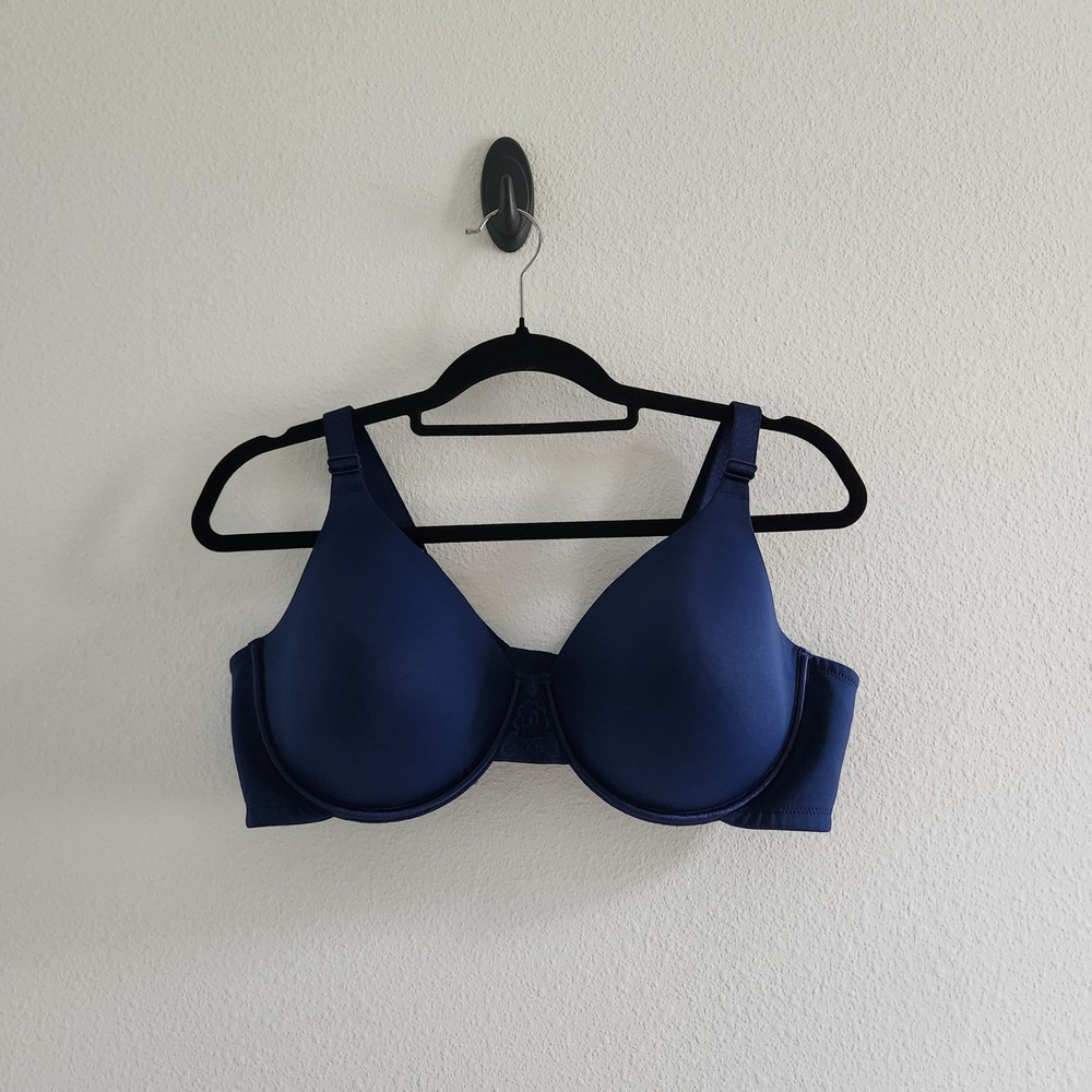 Vanity Fair Beautiful‎ Benefits Navy Blue Full Figure Underwire Bra size 42C